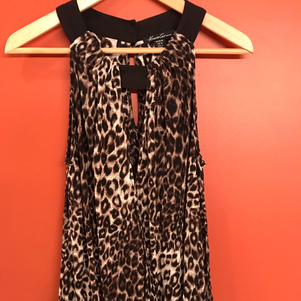 Kenneth Cole Leopard Print sleeveless top